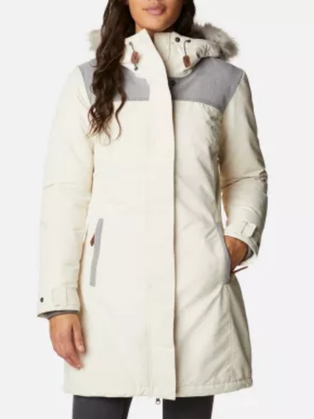 Columbia Omni-Tech Lindores Cream and Grey Winter Jacket